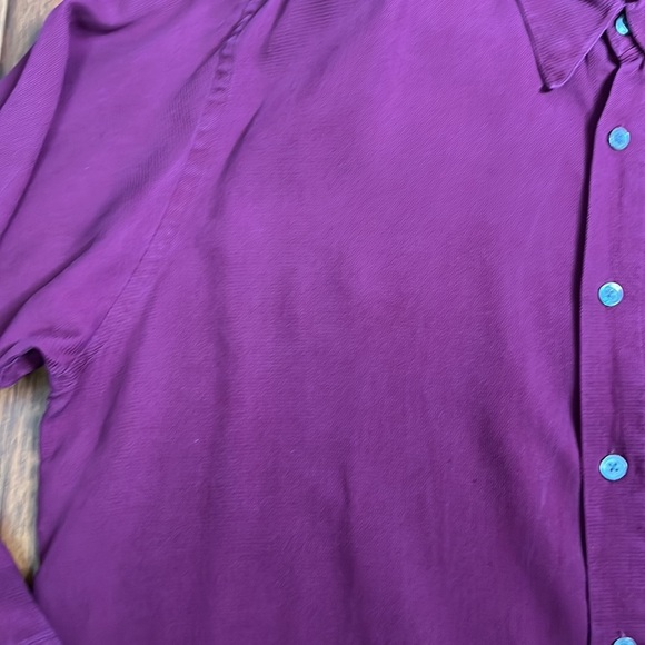 Boss Hugo Boss Burgundy Long Sleeve Button Down 100% Silk - XL - Picture 6 of 8